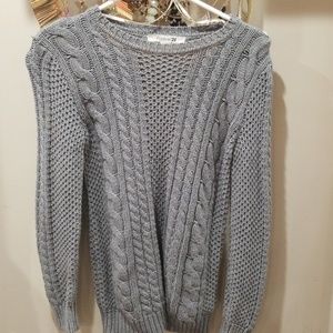 Grey knitted sweater